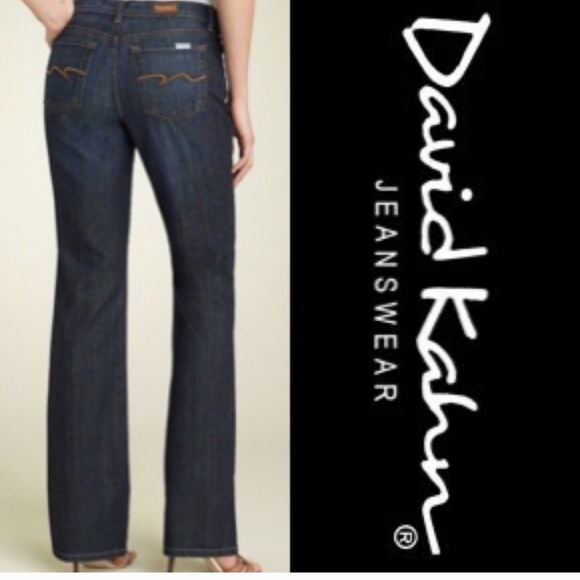 David Kahn Lauren Dark Wash Straight Leg Size 4 - Picture 2 of 14
